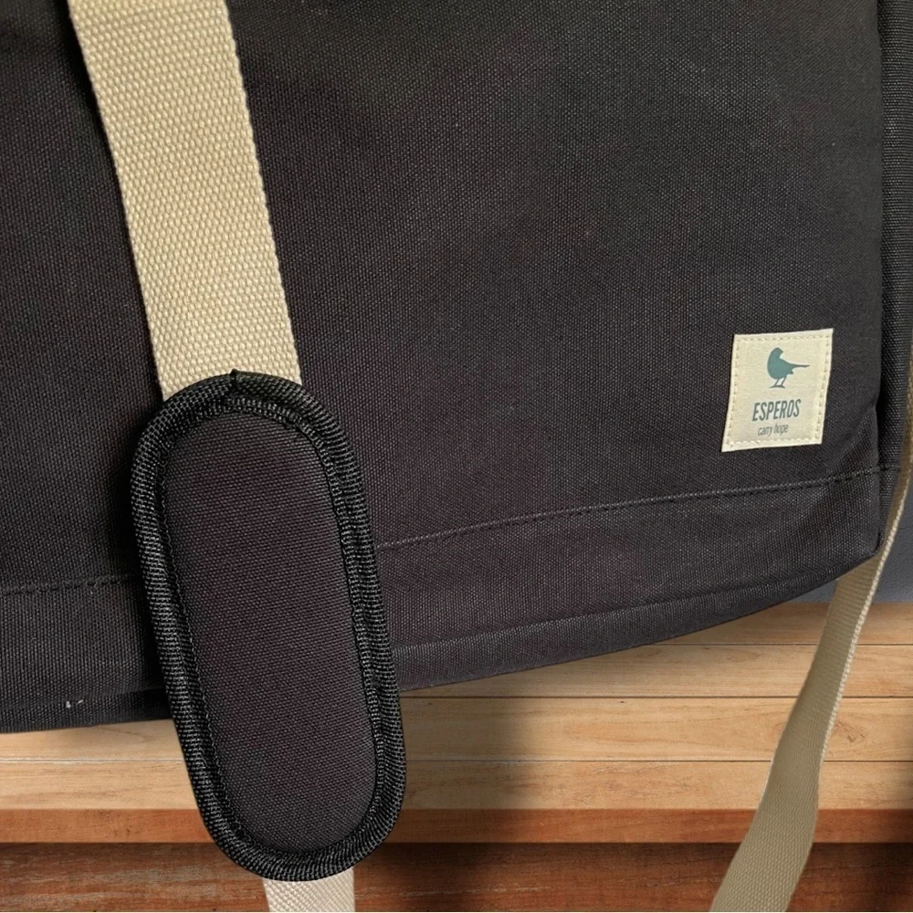 ESPEROS Baldwin Porter Black Brief Messenger Laptop Bag